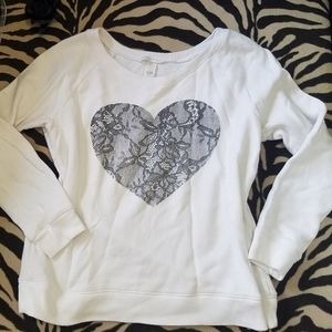 Victoria's Secret Lace Heart Sweater